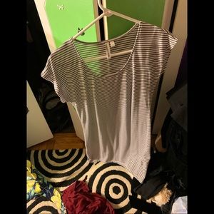 grey striped shirt sheer